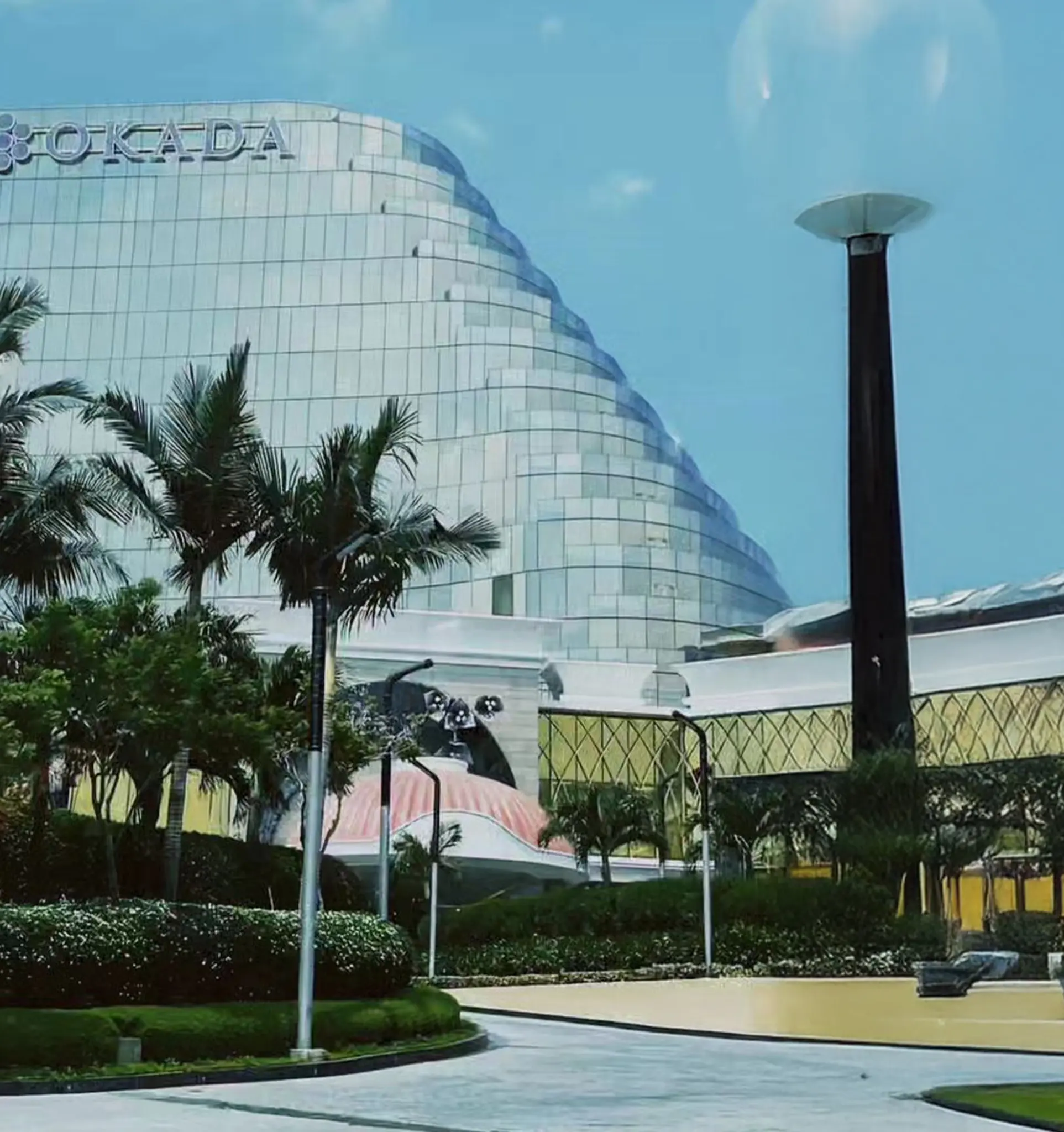 Okada Manila exterior and landscaped approach